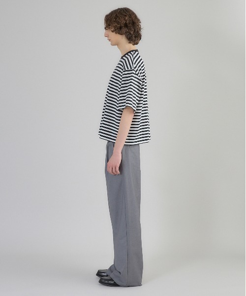 Regen Glanz(レーゲングランツ)の「cropped T-shirt/クロップドTシャツ(Tシャツ/カットソー・メンズ・ライトホワイト/ブラック/ホワイト系その他2・MEDIUM/LARGE)」の19枚目の写真