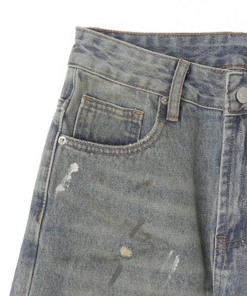 Figments(フィグメンツ)の「ペイントバギーデニム(デニムパンツ・レディース・ブルー・SMALL/MEDIUM/LARGE)」の13枚目の写真