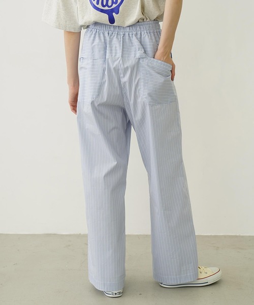 MILKFED.（ミルクフェド）の「STRIPED PANTS（その他パンツ・レディース・ライトブルー/チャコール/オフホワイト・ONE SIZE）」の5枚目の写真
