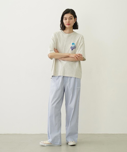 MILKFED.（ミルクフェド）の「STRIPED PANTS（その他パンツ・レディース・ライトブルー/チャコール/オフホワイト・ONE SIZE）」の8枚目の写真