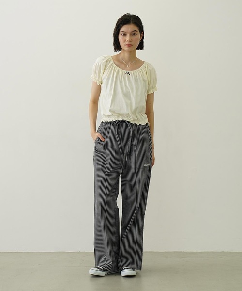 MILKFED.（ミルクフェド）の「STRIPED PANTS（その他パンツ・レディース・ライトブルー/チャコール/オフホワイト・ONE SIZE）」の13枚目の写真
