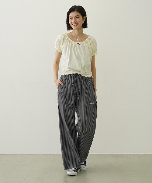 MILKFED.（ミルクフェド）の「STRIPED PANTS（その他パンツ・レディース・ライトブルー/チャコール/オフホワイト・ONE SIZE）」の14枚目の写真