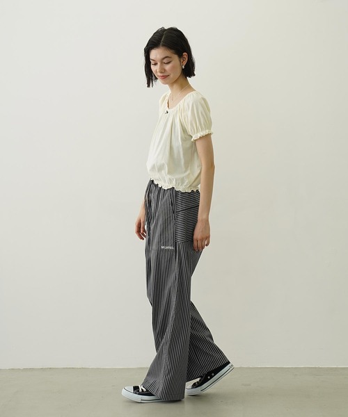 MILKFED.（ミルクフェド）の「STRIPED PANTS（その他パンツ・レディース・ライトブルー/チャコール/オフホワイト・ONE SIZE）」の15枚目の写真