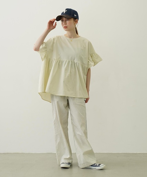 MILKFED.（ミルクフェド）の「STRIPED PANTS（その他パンツ・レディース・ライトブルー/チャコール/オフホワイト・ONE SIZE）」の22枚目の写真