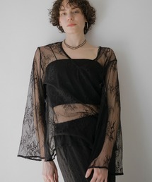 Doux archives | V ネックレースブラウス(シャツ/ブラウス)