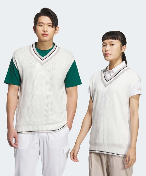 定価/8,500+税 新品 adidas GOLF Vネックニットベスト 2XL adidas ベスト ジレ GO-TO ウィンドペン Vネックベスト「adidas