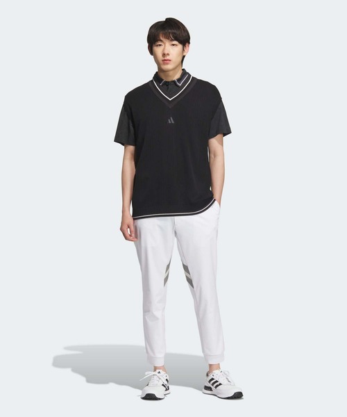 adidas（アディダス）の「ビヨンド ザ コース ルーズフィット ニットベスト【adidas Golf/アディダスゴルフ】（ベスト・メンズ・ブラック/ホワイト/レッド系その他・XX-LARGE/LARGE/MEDIUM/SMALL/X-LARGE/XX-SMALL/X-SMALL）」の8枚目の写真