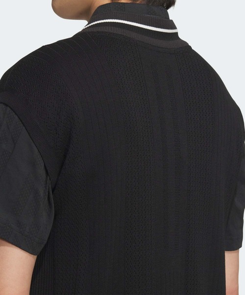 adidas（アディダス）の「ビヨンド ザ コース ルーズフィット ニットベスト【adidas Golf/アディダスゴルフ】（ベスト・メンズ・ブラック/ホワイト/レッド系その他・XX-LARGE/LARGE/MEDIUM/SMALL/X-LARGE/XX-SMALL/X-SMALL）」の11枚目の写真