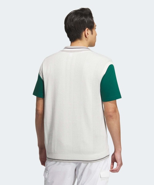 adidas（アディダス）の「ビヨンド ザ コース ルーズフィット ニットベスト【adidas Golf/アディダスゴルフ】（ベスト・メンズ・ブラック/ホワイト/レッド系その他・XX-LARGE/LARGE/MEDIUM/SMALL/X-LARGE/XX-SMALL/X-SMALL）」の17枚目の写真