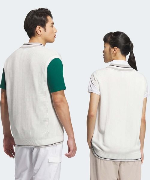 adidas（アディダス）の「ビヨンド ザ コース ルーズフィット ニットベスト【adidas Golf/アディダスゴルフ】（ベスト・メンズ・ブラック/ホワイト/レッド系その他・XX-LARGE/LARGE/MEDIUM/SMALL/X-LARGE/XX-SMALL/X-SMALL）」の14枚目の写真