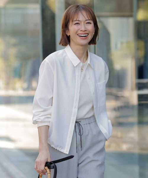 【洗える・接触冷感・防シワ・吸水速乾】BREEZE COOL トロ ブラウス