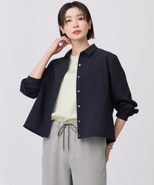 J.PRESS Ladies(J.プレス レディス)の「【洗える・接触冷感・防シワ・吸水速乾】BREEZE COOL シャツ ブラウス(シャツ/ブラウス・レディース・カーキ系/ベージュ系/ネイビー系/ホワイト系・XS)」の4枚目の写真