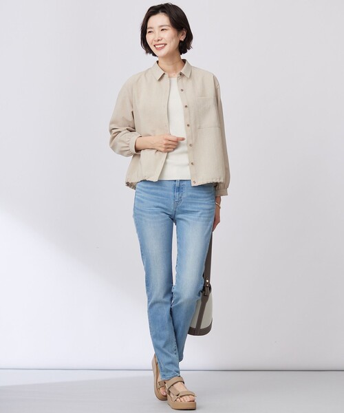 J.PRESS Ladies(J.プレス レディス)の「【洗える・接触冷感・防シワ・吸水速乾】BREEZE COOL シャツ ブラウス(シャツ/ブラウス・レディース・カーキ系/ベージュ系/ネイビー系/ホワイト系・XS)」の8枚目の写真