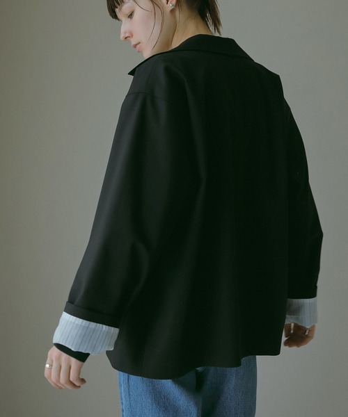 MANOF(マノフ)の「DETAILED OVER SIZED JACKET(その他アウター・レディース・ブラック/ベージュ・S/M)」の19枚目の写真