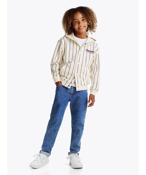 TOMMY HILFIGER（トミーヒルフィガー）の「BOYS モノタイプストライプボンバージャケット（Tシャツ/カットソー・キッズ・マルチ・140cm/150cm/160cm/130cm）」の3枚目の写真