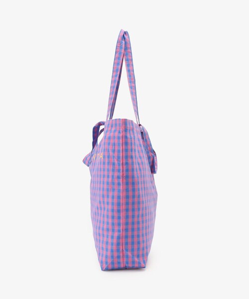 Afternoon Tea(アフタヌーンティー)の「【WEB限定】ギンガムチェックトートバッグL(トートバッグ・レディース・ピンク・ONE SIZE)」の3枚目の写真