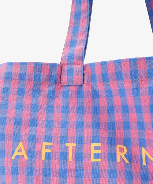 Afternoon Tea(アフタヌーンティー)の「【WEB限定】ギンガムチェックトートバッグL(トートバッグ・レディース・ピンク・ONE SIZE)」の5枚目の写真