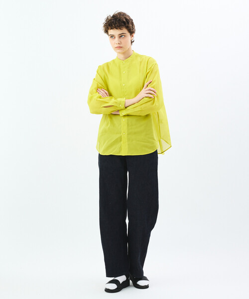 ブラウス シャツ ORCIVAL | シアーコットン バンドカラーシャツ WOMEN レディース ORCIVAL | シアーコットン バンドカラーシャツ WOMEN（シャツ