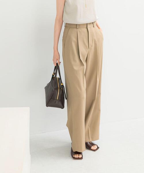 URBAN RESEARCH ROSSO WOMEN（アーバンリサーチ　ロッソ）の「防シワハイウエストワイドスラックス（その他パンツ・レディース・ブルー/モカ/ネイビー/ベージュ・34/36/38/TALL）」の3枚目の写真