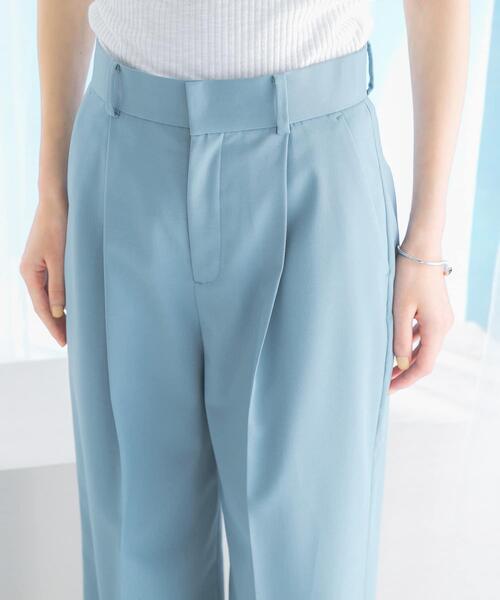 URBAN RESEARCH ROSSO WOMEN（アーバンリサーチ　ロッソ）の「防シワハイウエストワイドスラックス（その他パンツ・レディース・ブルー/モカ/ネイビー/ベージュ・34/36/38/TALL）」の17枚目の写真