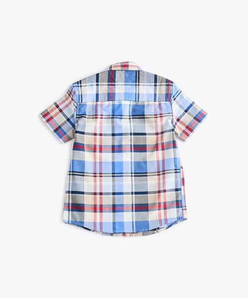 TOMMY HILFIGER（トミーヒルフィガー）の「BOYS ショートスリーブチェックシャツ（シャツ/ブラウス・キッズ・マルチ/ホワイト・130cm/160cm/150cm/140cm）」の3枚目の写真