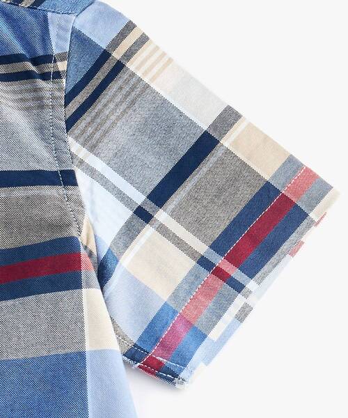 TOMMY HILFIGER（トミーヒルフィガー）の「BOYS ショートスリーブチェックシャツ（シャツ/ブラウス・キッズ・マルチ/ホワイト・130cm/160cm/150cm/140cm）」の5枚目の写真