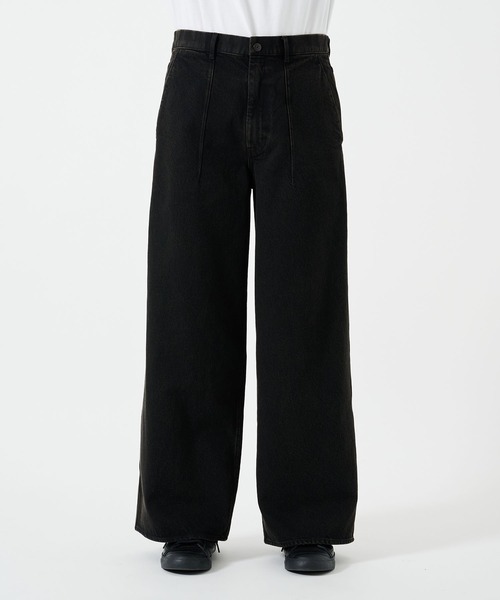 STUDIOUS（ステュディオス）の「BLEACH OVERDYE DENIM JEANS（デニムパンツ・メンズ・インディゴブルー/ブラック・1/2）」の7枚目の写真