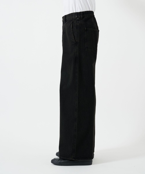 STUDIOUS（ステュディオス）の「BLEACH OVERDYE DENIM JEANS（デニムパンツ・メンズ・インディゴブルー/ブラック・1/2）」の8枚目の写真