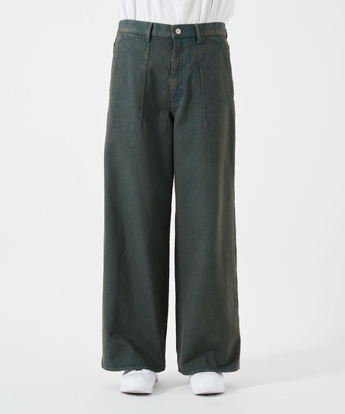 STUDIOUS（ステュディオス）の「BLEACH OVERDYE DENIM JEANS（デニムパンツ・メンズ・インディゴブルー/ブラック・1/2）」の16枚目の写真