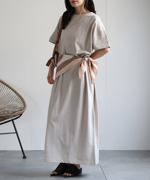 【新品未使用】Voyage pettern スカーフ（F　BEIGE） ひんやりワンタッチスカーフ（フルーツガーデン/ベージュ