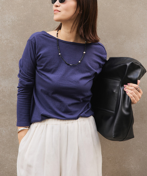 セール】INSCRIRE アンスクリア Raffi Jersey Back Open Tee