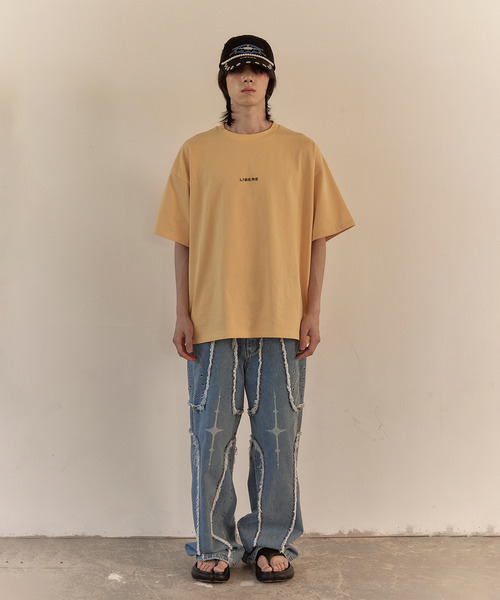 LIBERE（リベーレ）の「LIBERE リベーレ / LIBERE LOGO T-SHIRT ロゴプリントビッグシルエットTシャツ / 251207-251208-251209（Tシャツ/カットソー・メンズ・チャコール/ブラック/ゴールド・LARGE/MEDIUM/SMALL）」の19枚目の写真