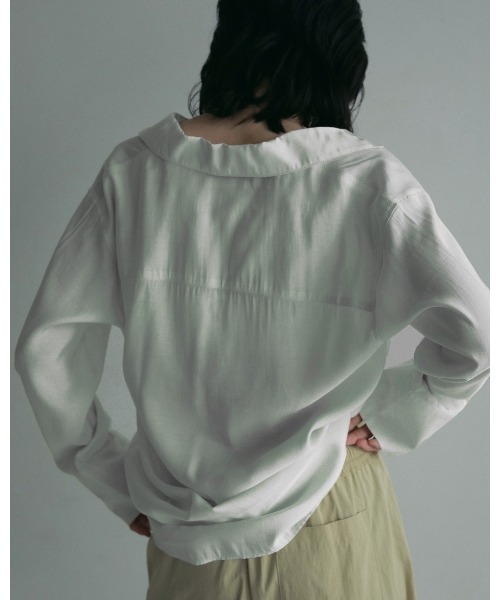 anuke(アンヌーク)の「anuke Skipper Sheer Shirts 62510428(シャツ/ブラウス・レディース・ブラック/ホワイト・FREE)」の4枚目の写真