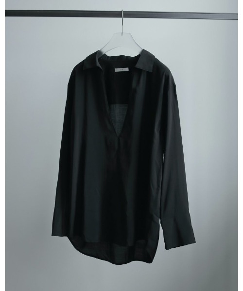 anuke(アンヌーク)の「anuke Skipper Sheer Shirts 62510428(シャツ/ブラウス・レディース・ブラック/ホワイト・FREE)」の8枚目の写真