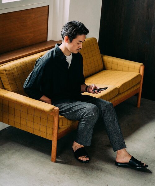 EDIFICE（エディフィス）の「シアー リネン レギュラーカラーシャツ（シャツ/ブラウス・メンズ・ブラック/ホワイト/ピンク/ブルー系その他/チャコールグレー・LARGE/MEDIUM/SMALL）」の10枚目の写真