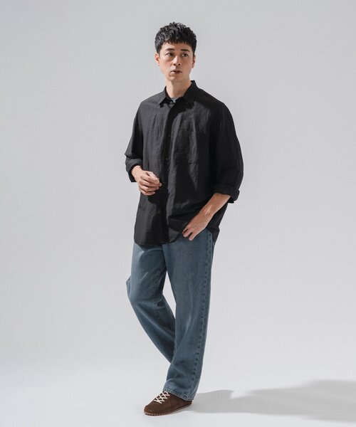 EDIFICE（エディフィス）の「シアー リネン レギュラーカラーシャツ（シャツ/ブラウス・メンズ・ブラック/ホワイト/ピンク/ブルー系その他/チャコールグレー・LARGE/MEDIUM/SMALL）」の13枚目の写真