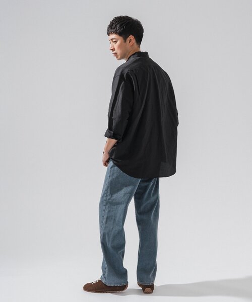 EDIFICE（エディフィス）の「シアー リネン レギュラーカラーシャツ（シャツ/ブラウス・メンズ・ブラック/ホワイト/ピンク/ブルー系その他/チャコールグレー・LARGE/MEDIUM/SMALL）」の6枚目の写真