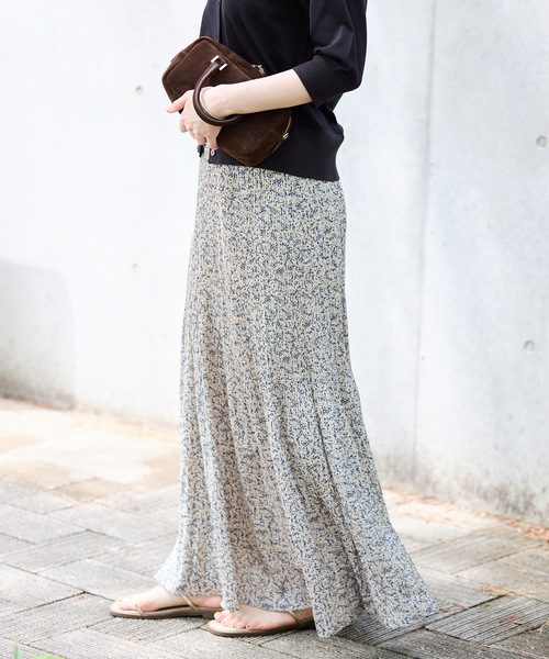 IENA（イエナ）の「ミュゲットパターン フェードプリーツ