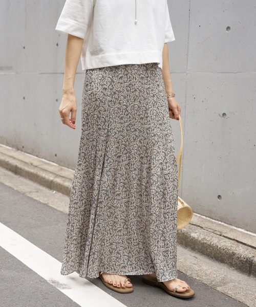 IENA（イエナ）の「ミュゲットパターン フェードプリーツ