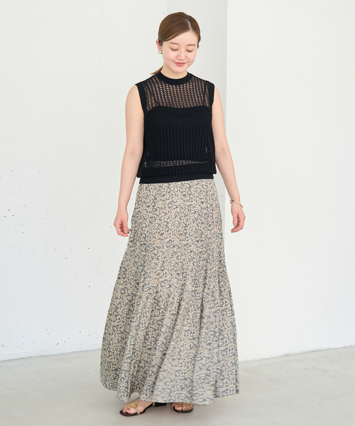 セール】ミュゲットパターン フェードプリーツスカート（スカート