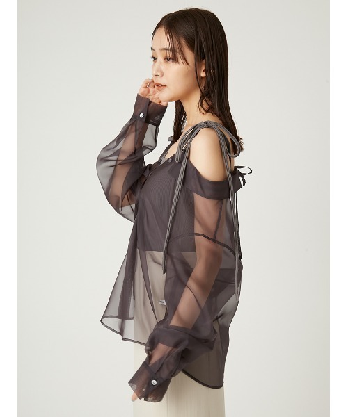 FRAY I.D（フレイアイディー）の「ショルダーリボンニットレイヤード