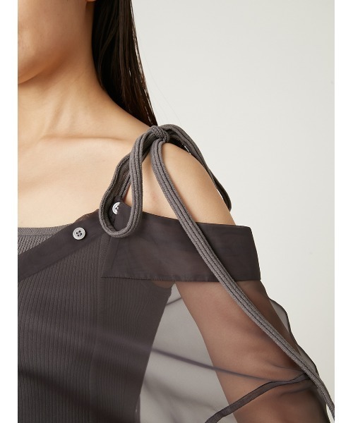 FRAY I.D（フレイアイディー）の「ショルダーリボンニット