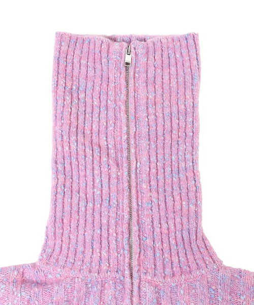 GANNI（ガニー）の「GANNI Alpaca Cotton Mix Highneck K2331（ニット/セーター・レディース・ピンク・SMALL）」の4枚目の写真