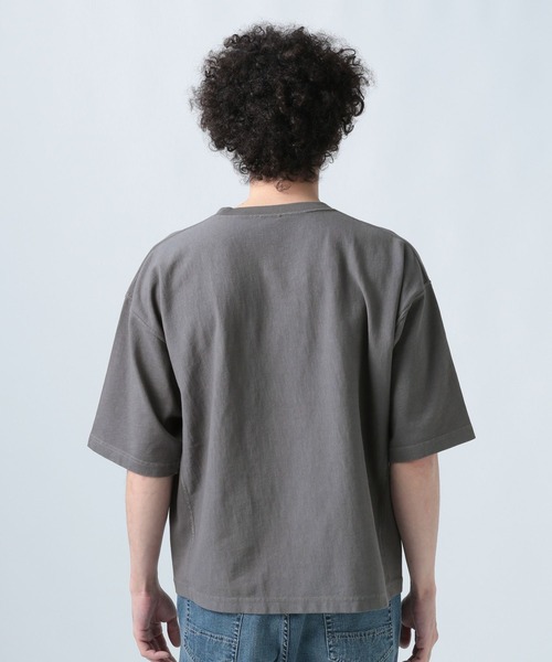 Champion チャンピオン ウォッシュ ハーフジップデニムTシャツ Champion Tシャツ メンズ 半袖 紳士 ウエア シャツ トップス M L
