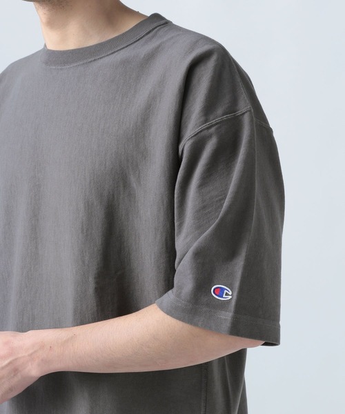 Champion(チャンピオン)の「【Champion(チャンピオン)】別注GARMENT DYE半袖Tシャツ(Tシャツ/カットソー・メンズ・ベビーピンク/クリアブルー/チャコール・MEDIUM/LARGE)」の11枚目の写真
