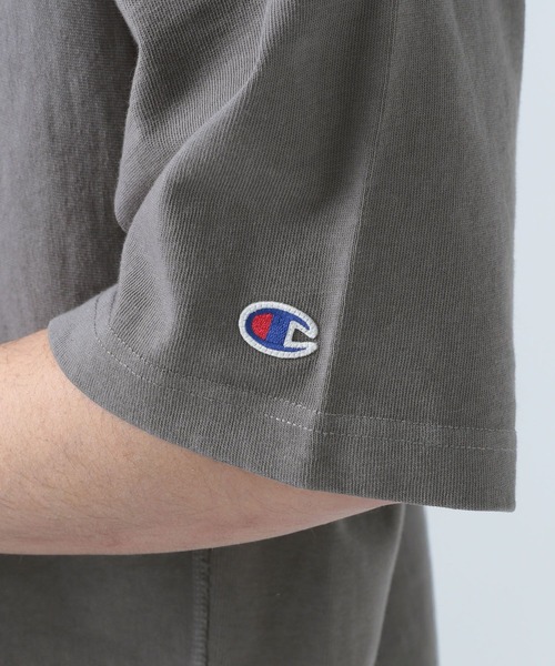 Champion(チャンピオン)の「【Champion(チャンピオン)】別注GARMENT DYE半袖Tシャツ(Tシャツ/カットソー・メンズ・ベビーピンク/クリアブルー/チャコール・MEDIUM/LARGE)」の14枚目の写真