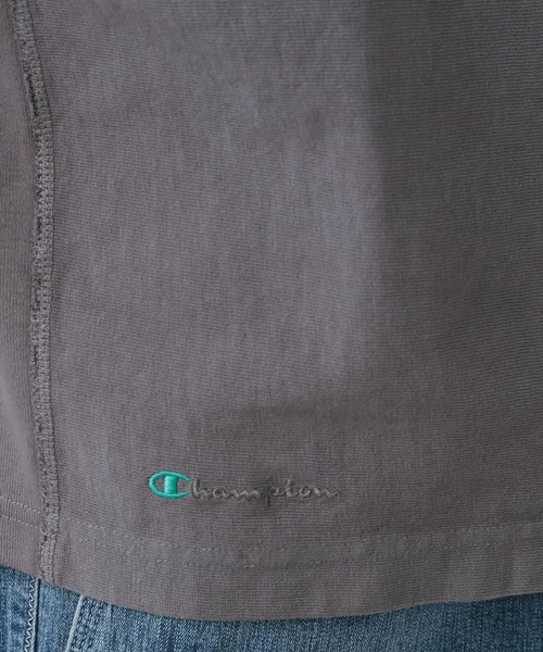 Champion(チャンピオン)の「【Champion(チャンピオン)】別注GARMENT DYE半袖Tシャツ(Tシャツ/カットソー・メンズ・ベビーピンク/クリアブルー/チャコール・MEDIUM/LARGE)」の15枚目の写真