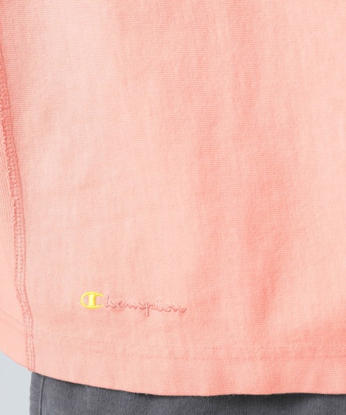 Champion(チャンピオン)の「【Champion(チャンピオン)】別注GARMENT DYE半袖Tシャツ(Tシャツ/カットソー・メンズ・ベビーピンク/クリアブルー/チャコール・MEDIUM/LARGE)」の17枚目の写真