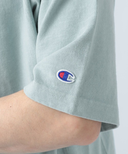 Champion(チャンピオン)の「【Champion(チャンピオン)】別注GARMENT DYE半袖Tシャツ(Tシャツ/カットソー・メンズ・ベビーピンク/クリアブルー/チャコール・MEDIUM/LARGE)」の18枚目の写真