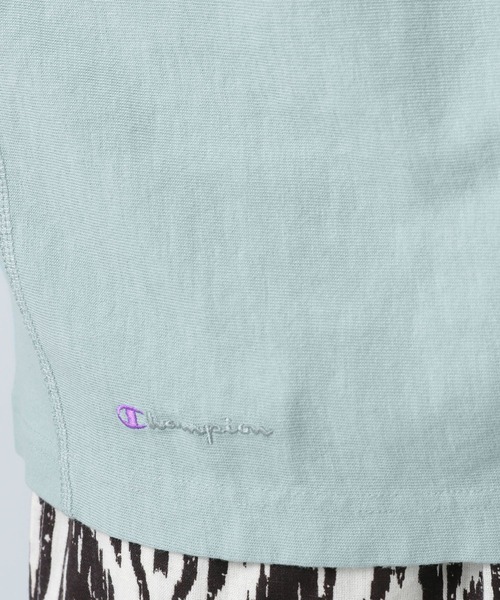 Champion(チャンピオン)の「【Champion(チャンピオン)】別注GARMENT DYE半袖Tシャツ(Tシャツ/カットソー・メンズ・ベビーピンク/クリアブルー/チャコール・MEDIUM/LARGE)」の19枚目の写真